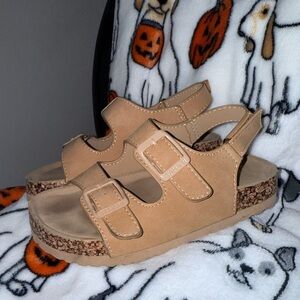 Tan Kids Sandals, Size 10C